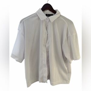 Lily Morgan White Short-Sleeve Button-Up Shirt
